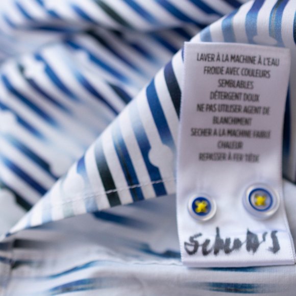 Robert Graham Mens Smart Casual Shirt, White & Blue, Contrast Cuffs, Size 2XL - Picture 13 of 13